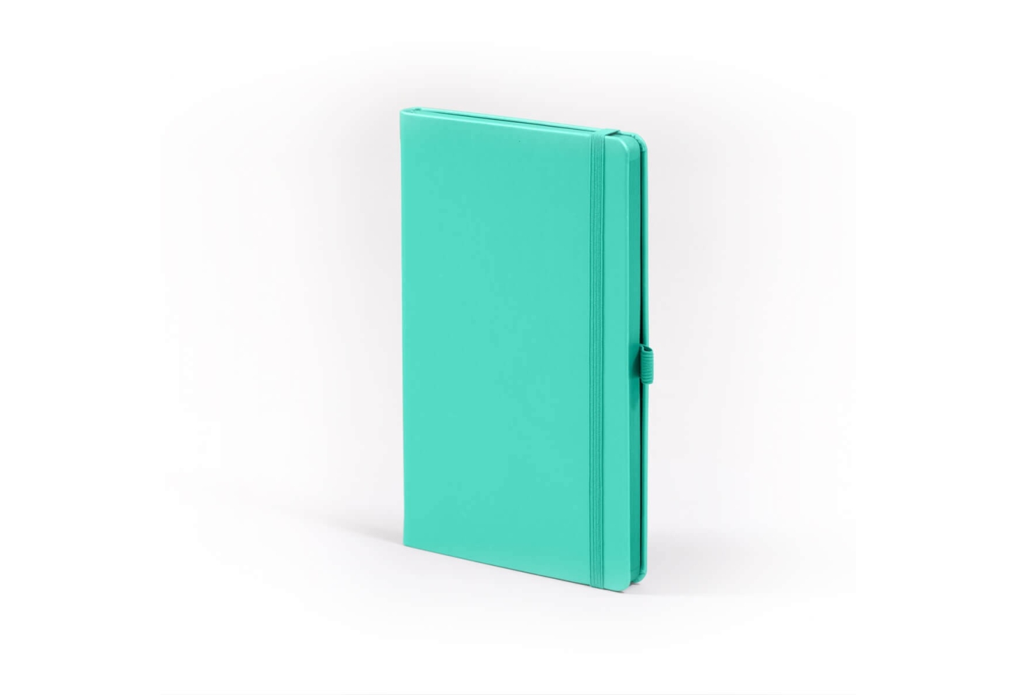 Carnet de note infirmière avec couverture rigide simili cuir, élastique de fermeture et marque-page – coloris  vert aqua