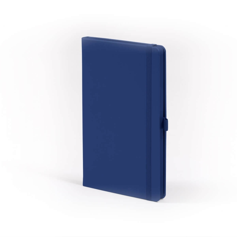 Carnet de note infirmière avec couverture rigide simili cuir, élastique de fermeture et marque-page – coloris  bleu marine