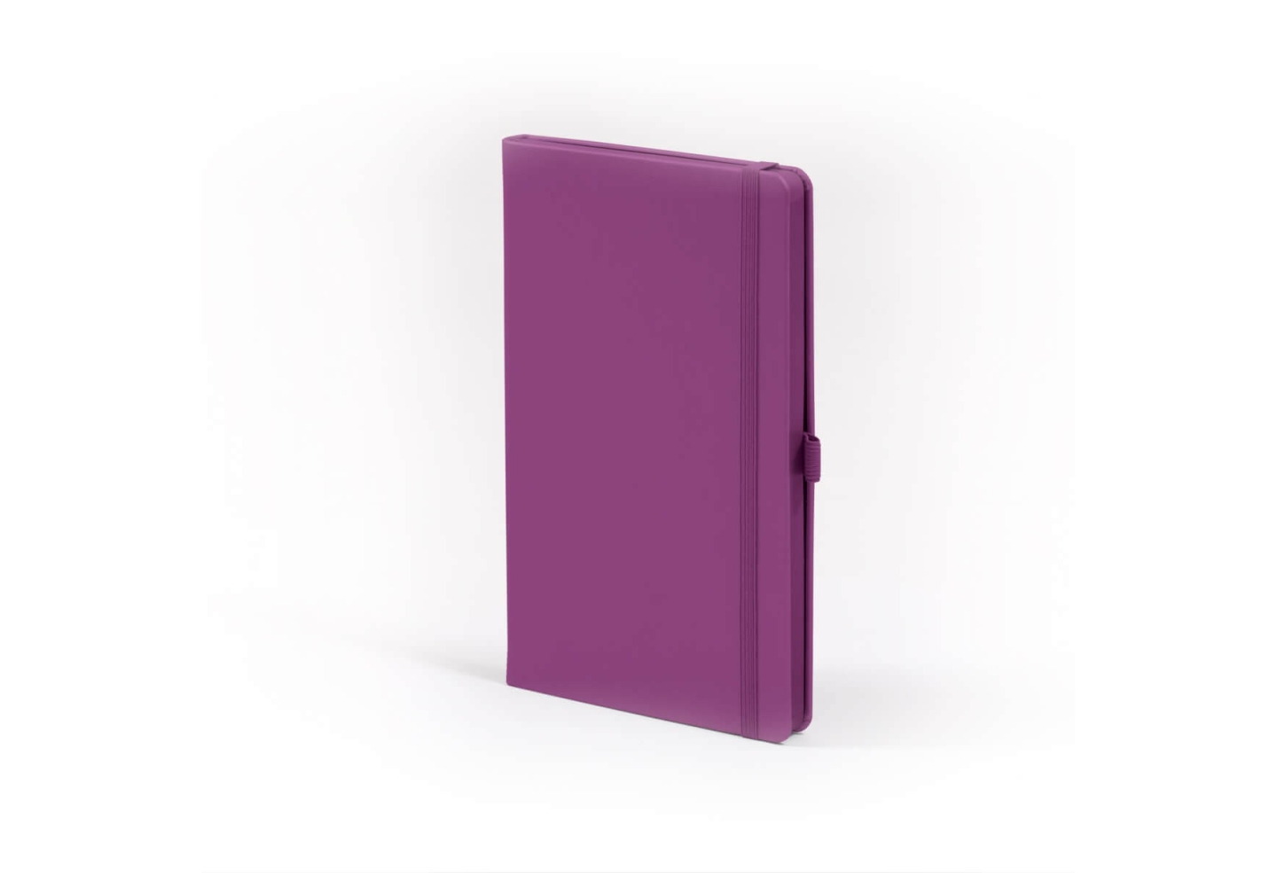 Carnet de note infirmière avec couverture rigide simili cuir, élastique de fermeture et marque-page – coloris  violet