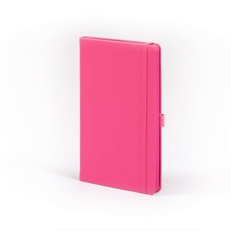 Carnet de note infirmière avec couverture rigide simili cuir, élastique de fermeture et marque-page – coloris  rose