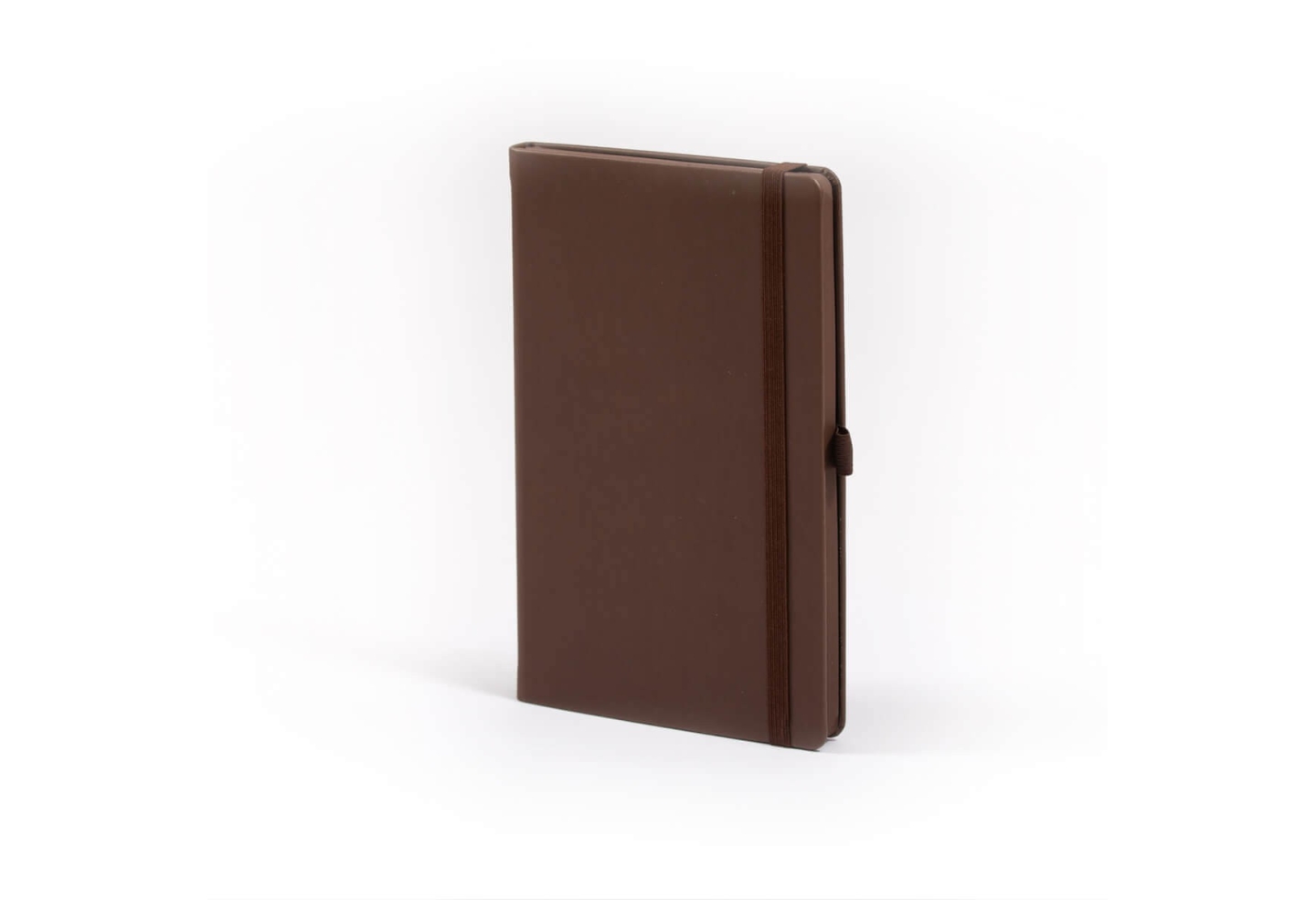 Carnet de note infirmière avec couverture rigide simili cuir, élastique de fermeture et marque-page – coloris  chocolat