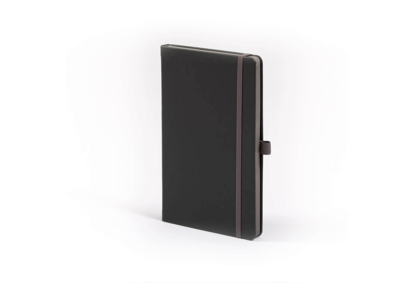 Carnet de note infirmière avec couverture rigide simili cuir, élastique de fermeture et marque-page – coloris  noir