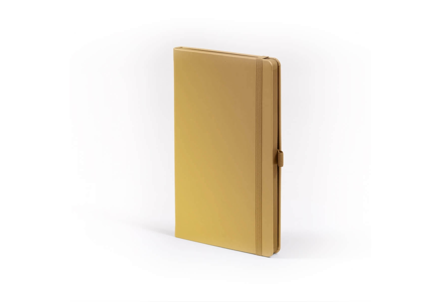 Carnet de note infirmière avec couverture rigide simili cuir, élastique de fermeture et marque-page – coloris  or