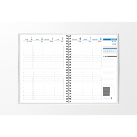Agenda infirmière semainier blanc