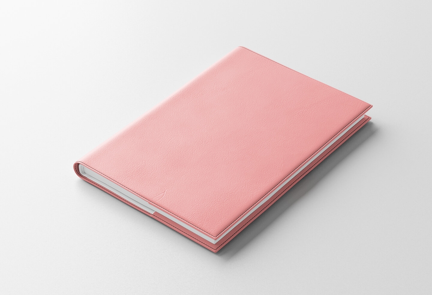 Agenda IDEL journalier rose pastel 2027 — finition WIRO métallique blanche
