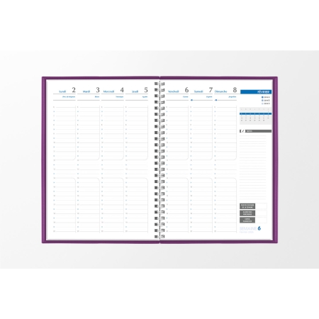 Agenda infirmière semainier violet