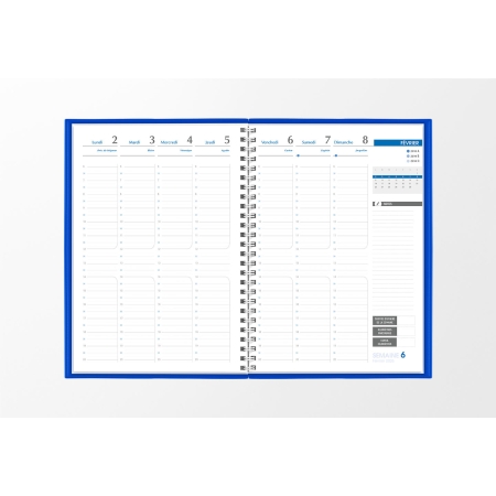 Agenda infirmière semainier bleu roi