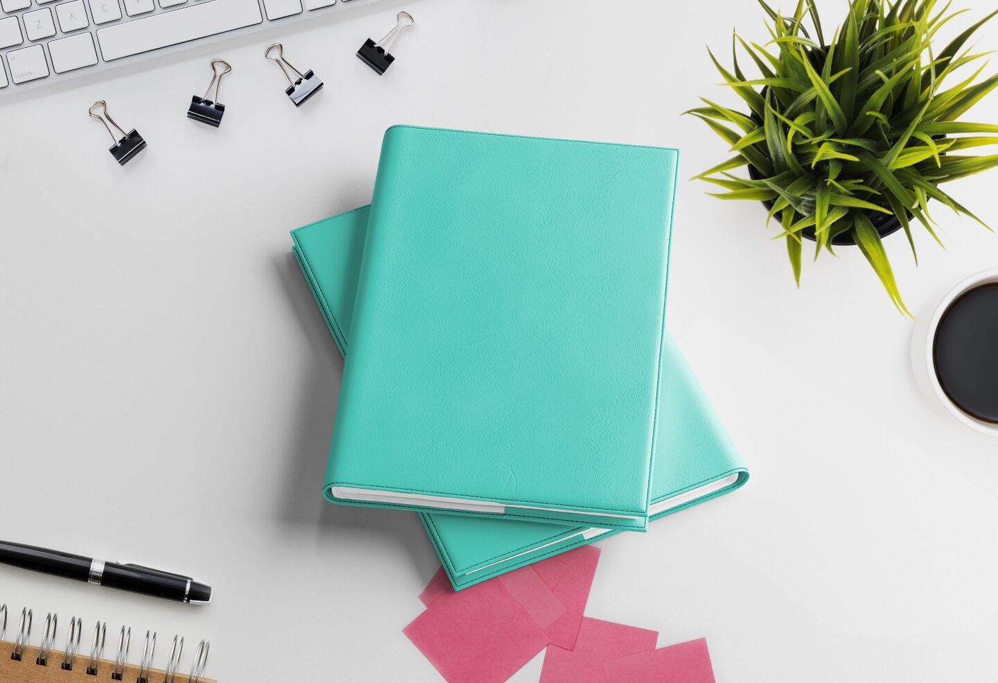 4 volumes trimestriels agenda journalier infirmière libérale 2027 vert d'eau