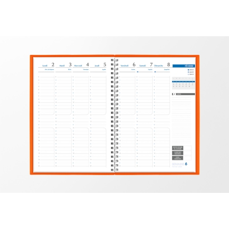 Agenda infirmière semainier orange