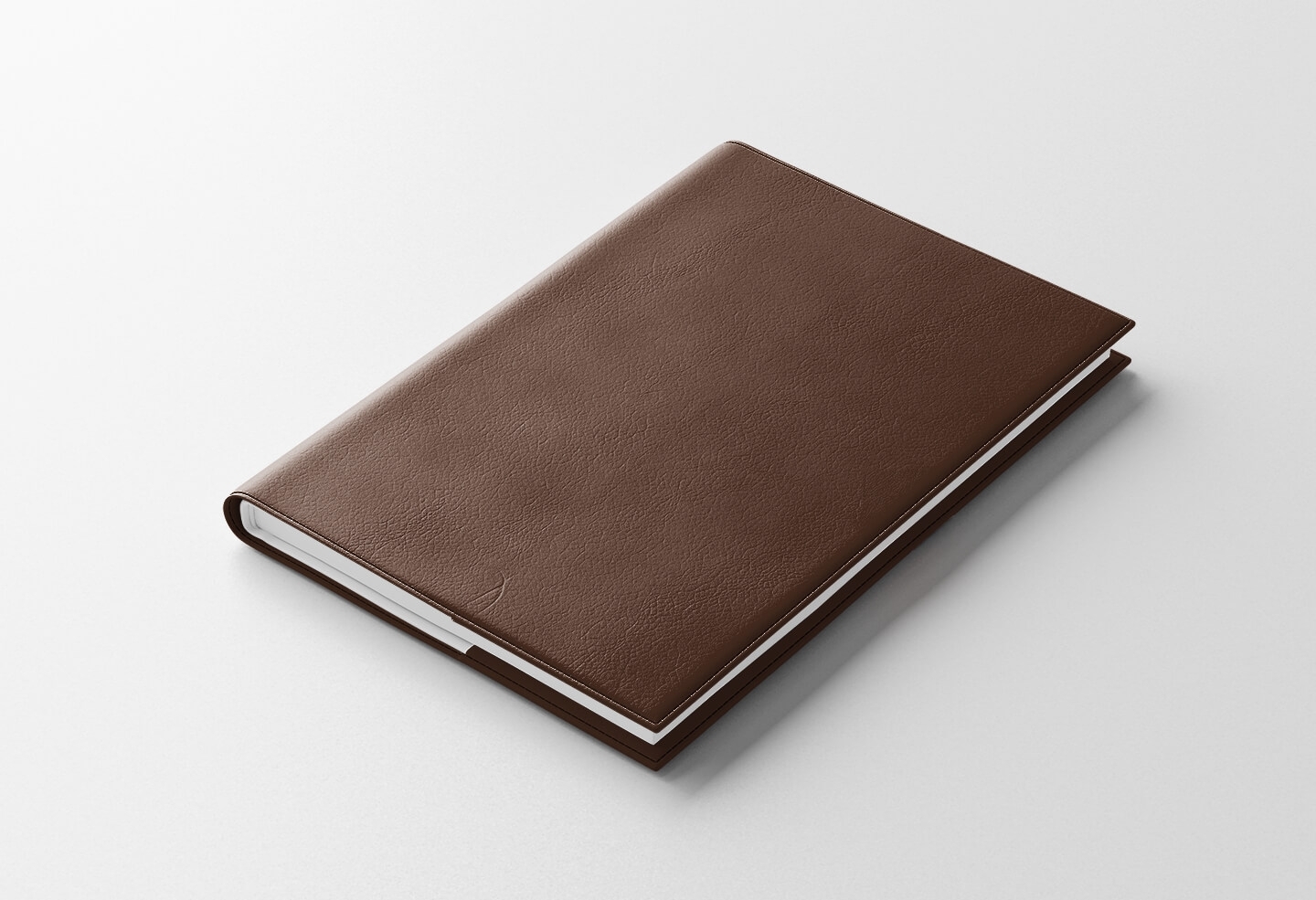 Agenda IDEL journalier chocolat 2027 — finition WIRO métallique blanche