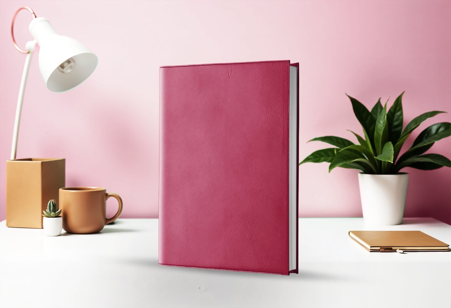 Agenda journalier infirmière libérale rose framboise 2027 — présentation couverture