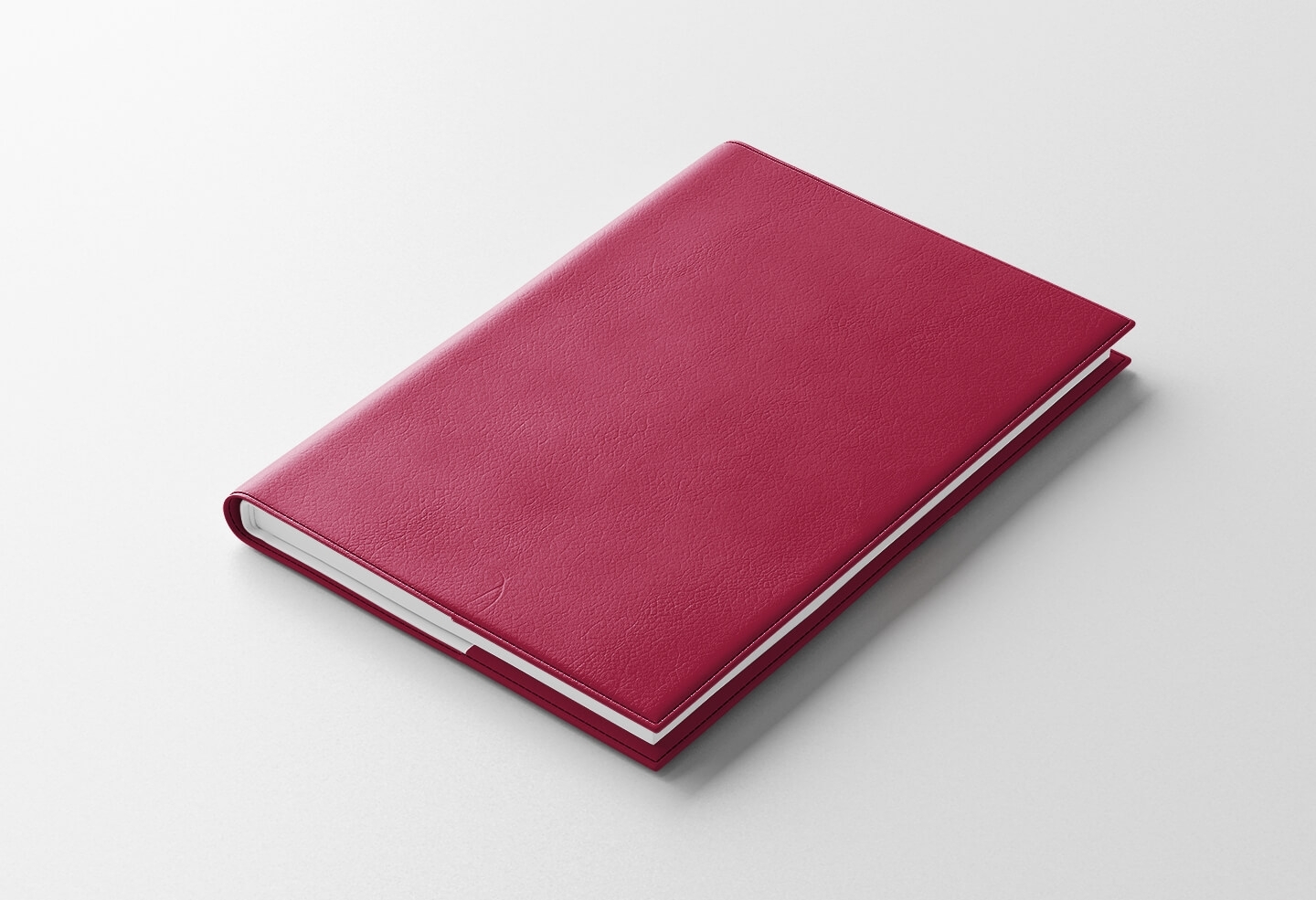 Agenda IDEL journalier rose framboise 2027 — finition WIRO métallique blanche