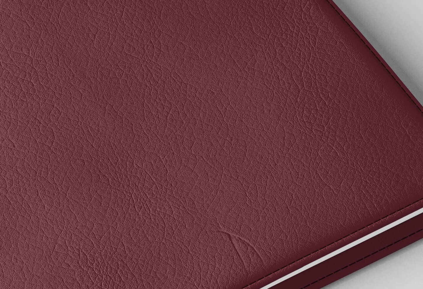 Détail texture simili cuir couverture agenda infirmière rouge bordeaux 2027