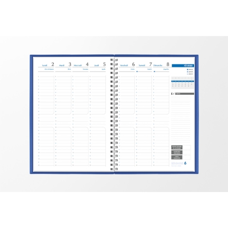 Agenda infirmière semainier bleu ardoise