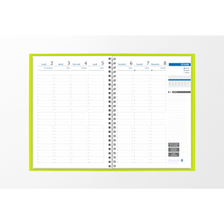 Agenda infirmière semainier vert pomme