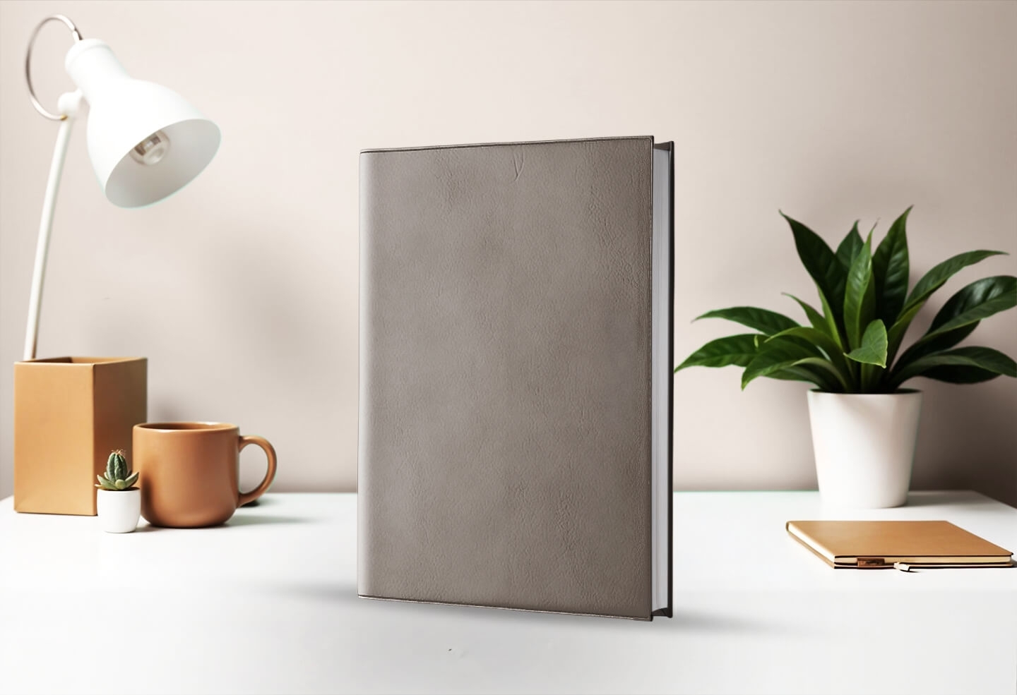 Agenda journalier infirmière libérale marron taupe 2027 — présentation couverture