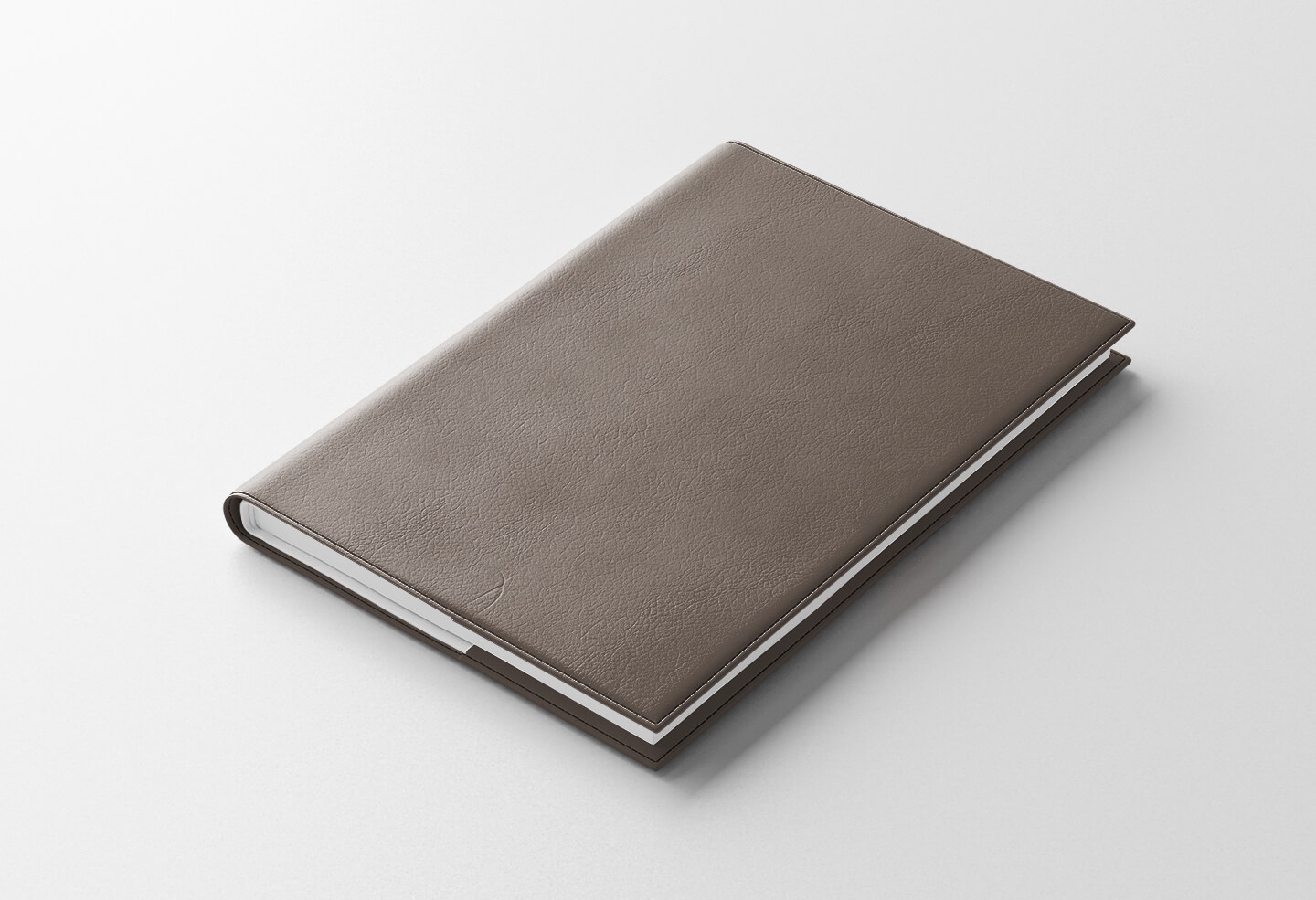 Agenda IDEL journalier marron taupe 2027 — finition WIRO métallique blanche