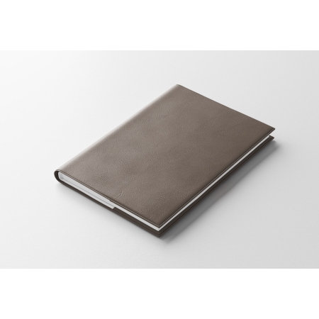 Agenda IDEL journalier marron taupe 2027 — finition WIRO métallique blanche