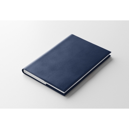 Agenda IDEL journalier bleu encre 2027 — finition WIRO métallique blanche