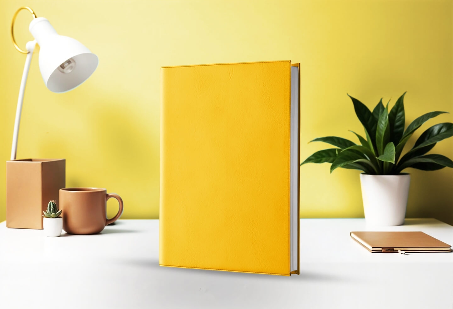 Agenda journalier infirmière libérale jaune safran 2027 — présentation couverture