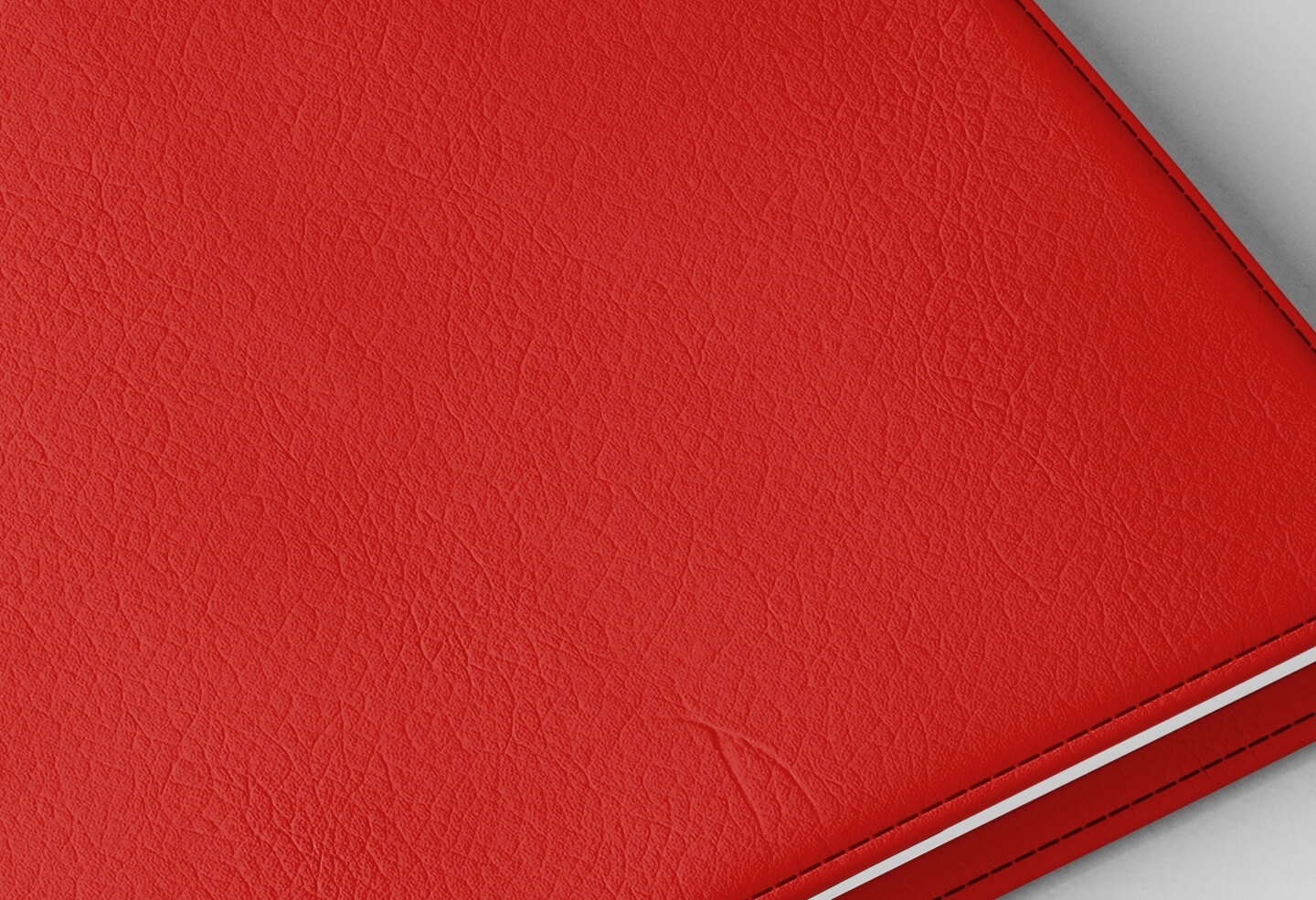 Détail texture simili cuir couverture agenda infirmière rouge cardinal 2027