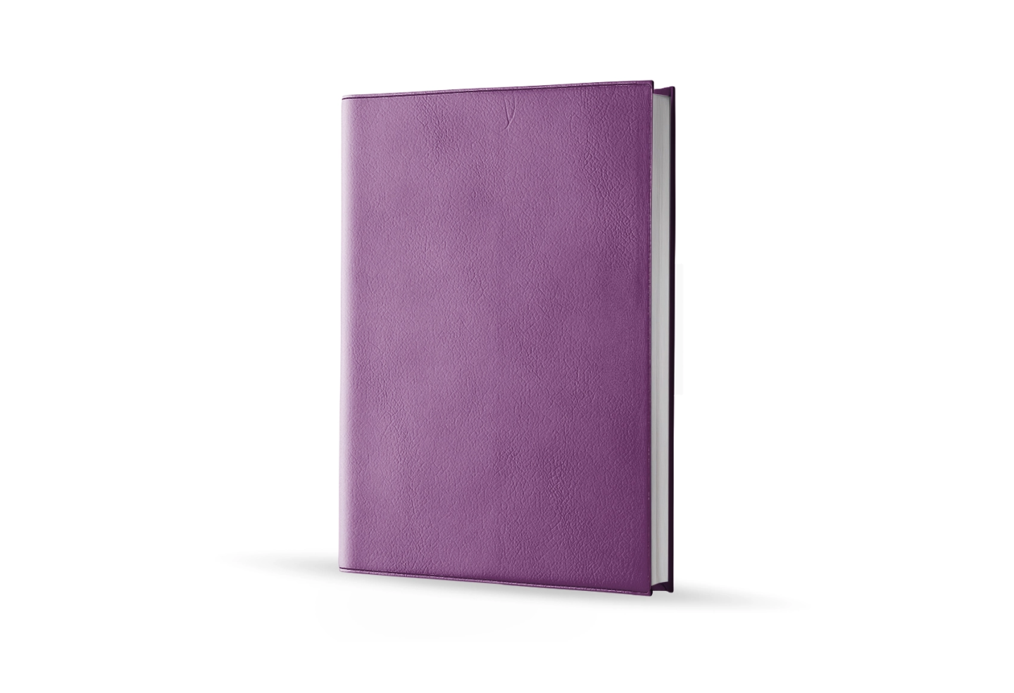 Agenda infirmière journalier violet 2027 — vue de face couverture simili cuir