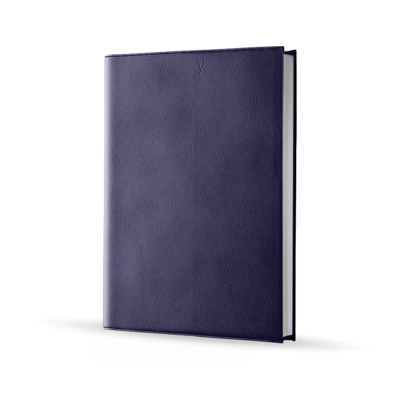 Agenda infirmière journalier violet encre 2027 — vue de face couverture simili cuir