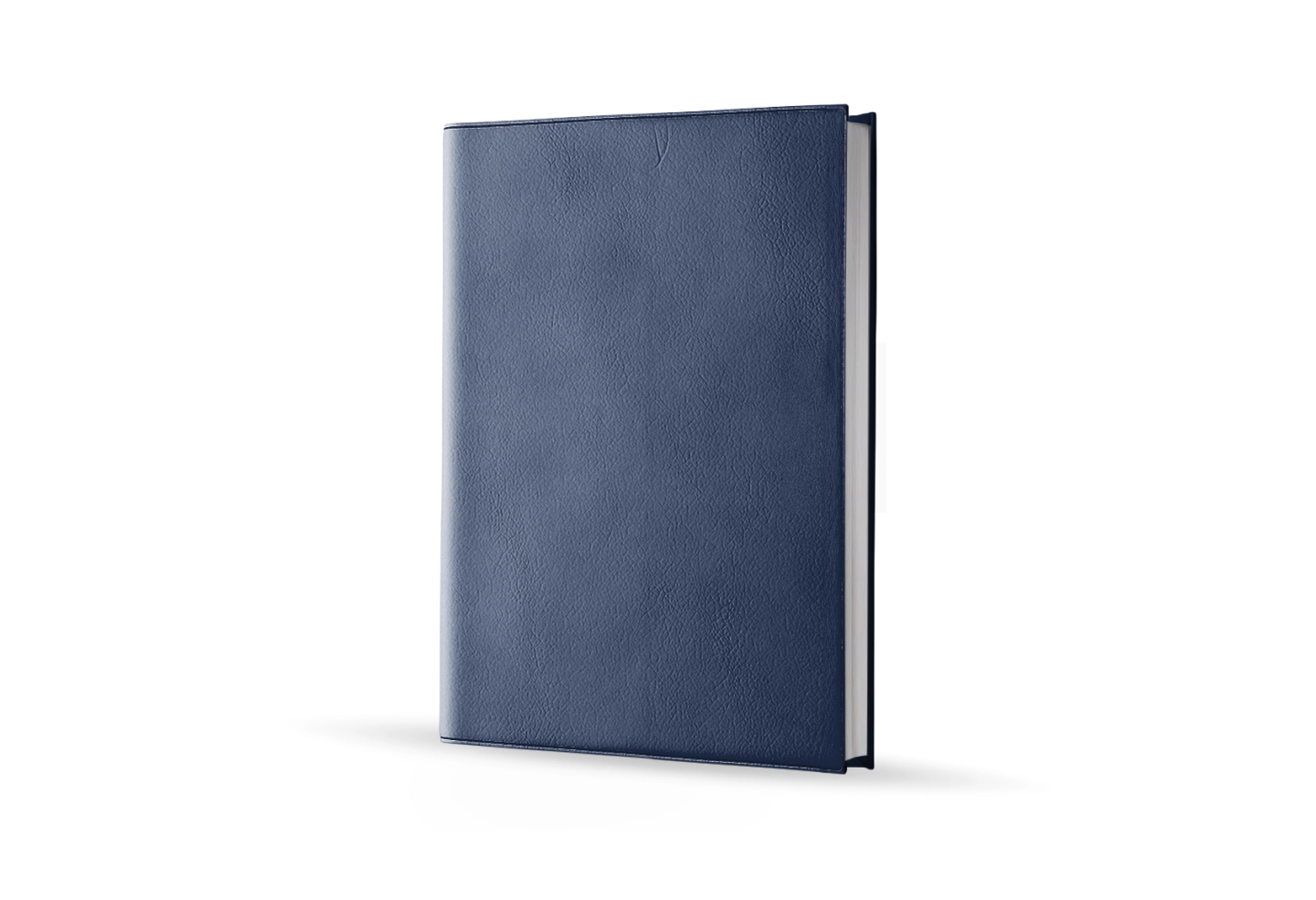 Agenda infirmière journalier bleu encre 2027 — vue de face couverture simili cuir