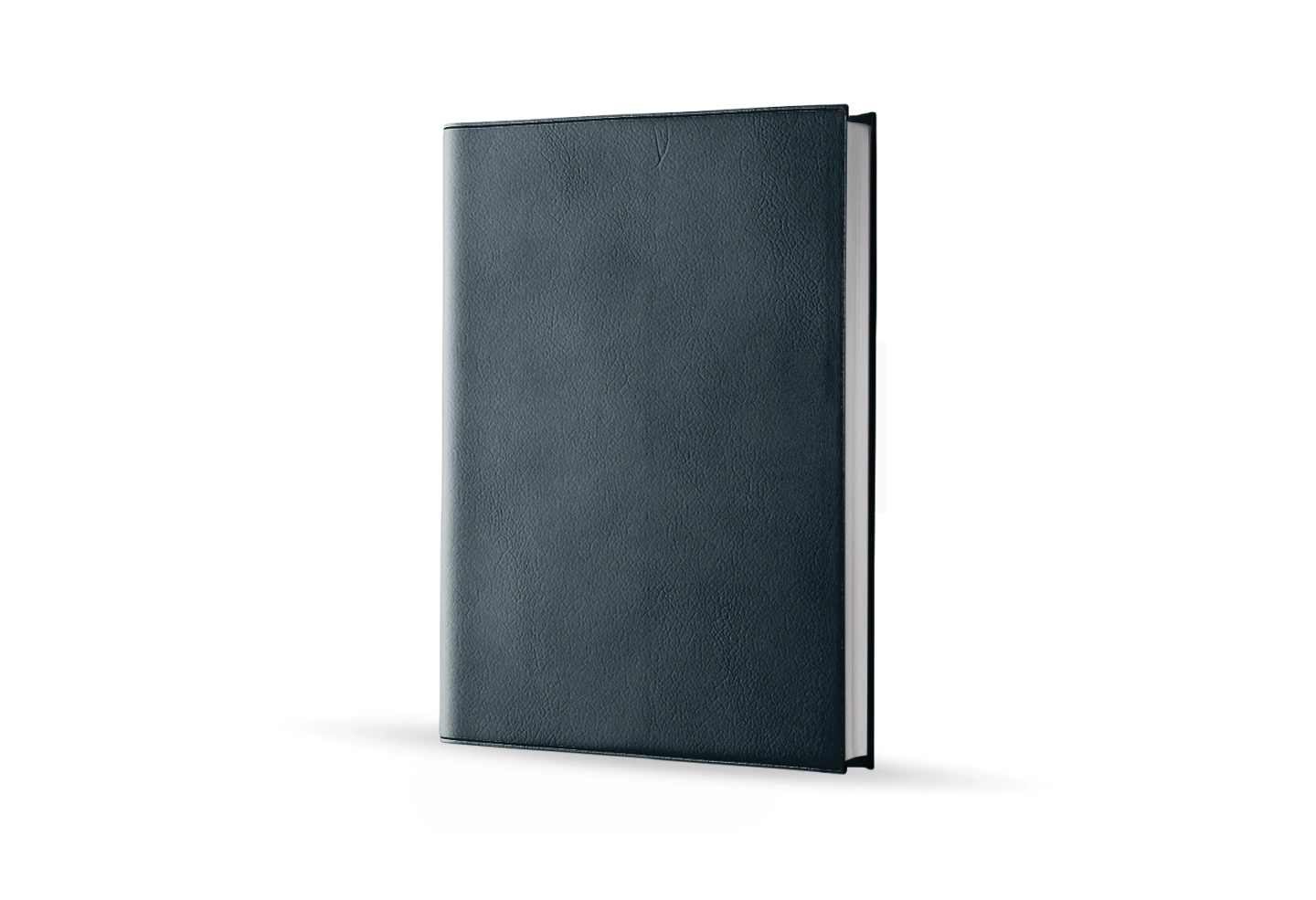 Agenda infirmière journalier bleu pétrole 2027 — vue de face couverture simili cuir