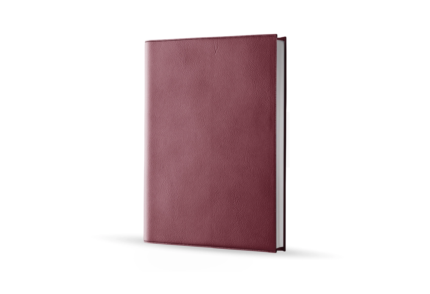Agenda infirmière journalier rouge bordeaux 2027 — vue de face couverture simili cuir
