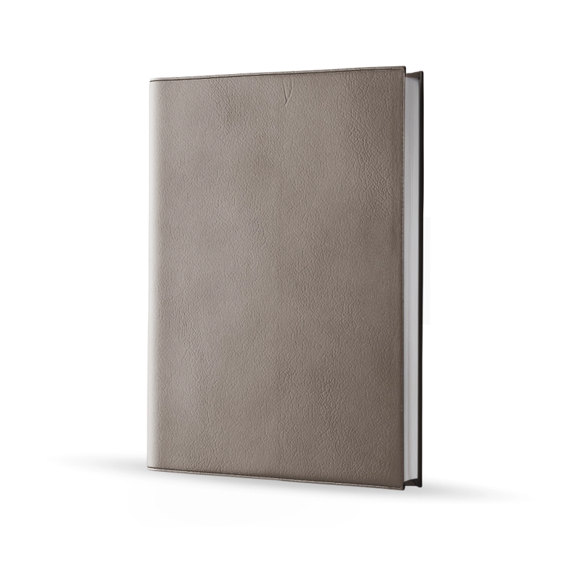 Agenda infirmière journalier marron taupe 2027 — vue de face couverture simili cuir