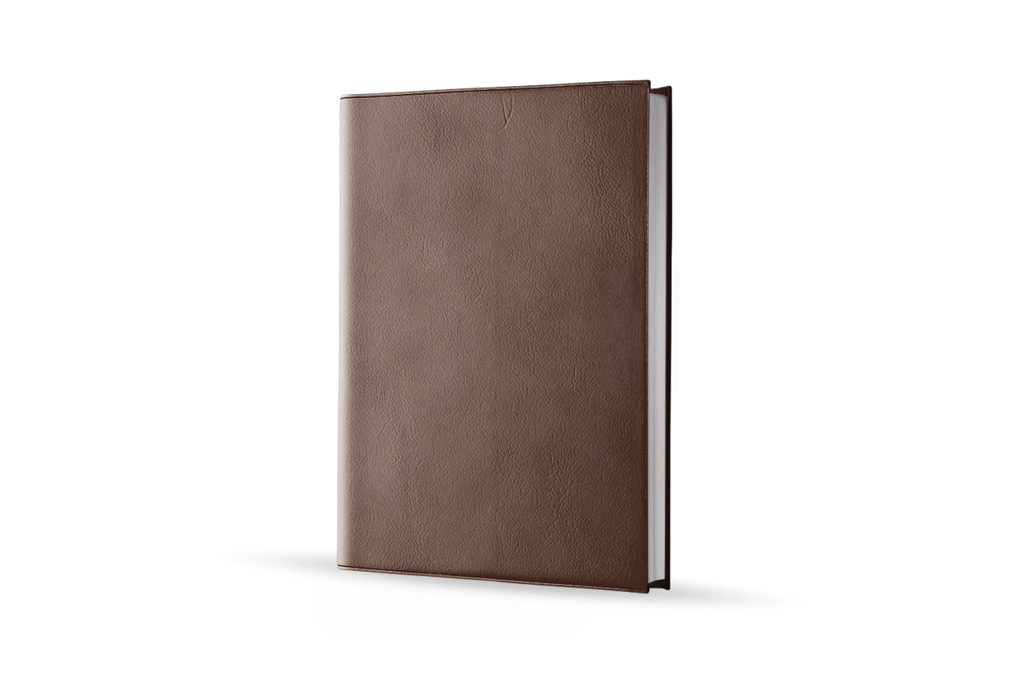 Agenda infirmière journalier chocolat 2027 — vue de face couverture simili cuir