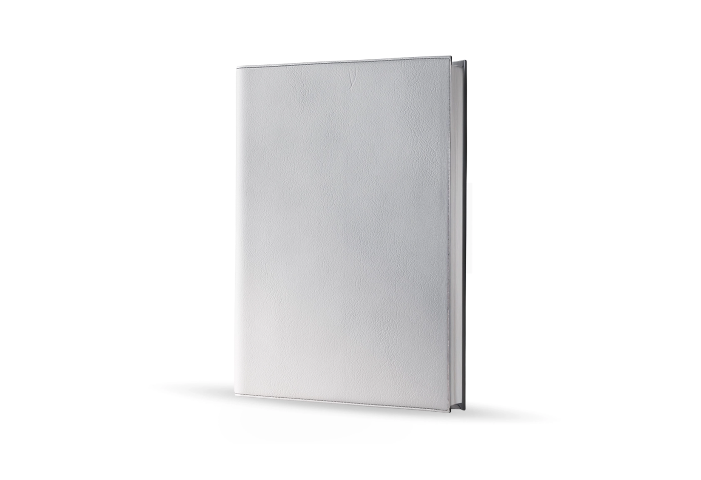 Agenda infirmière journalier argent 2027 — vue de face couverture simili cuir