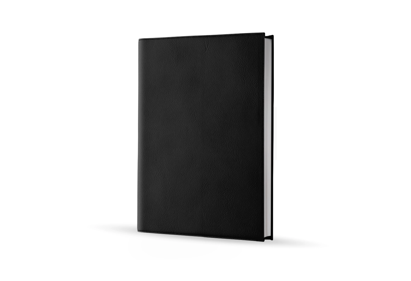 Agenda infirmière journalier noir 2027 — vue de face couverture simili cuir