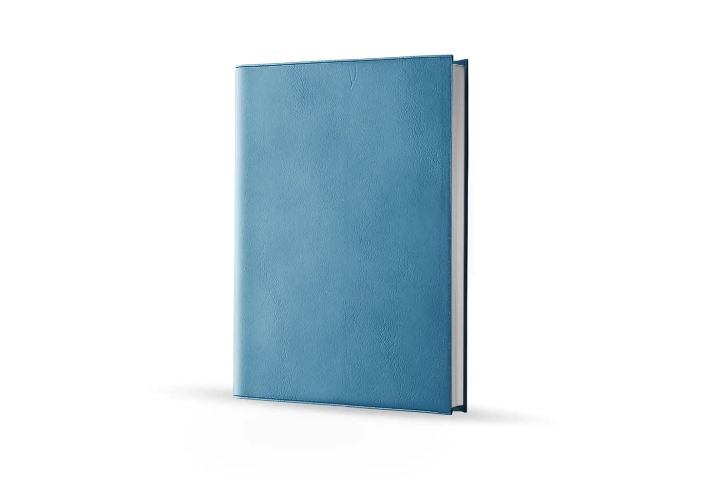 Agenda infirmière journalier bleu lagon 2027 — vue de face couverture simili cuir