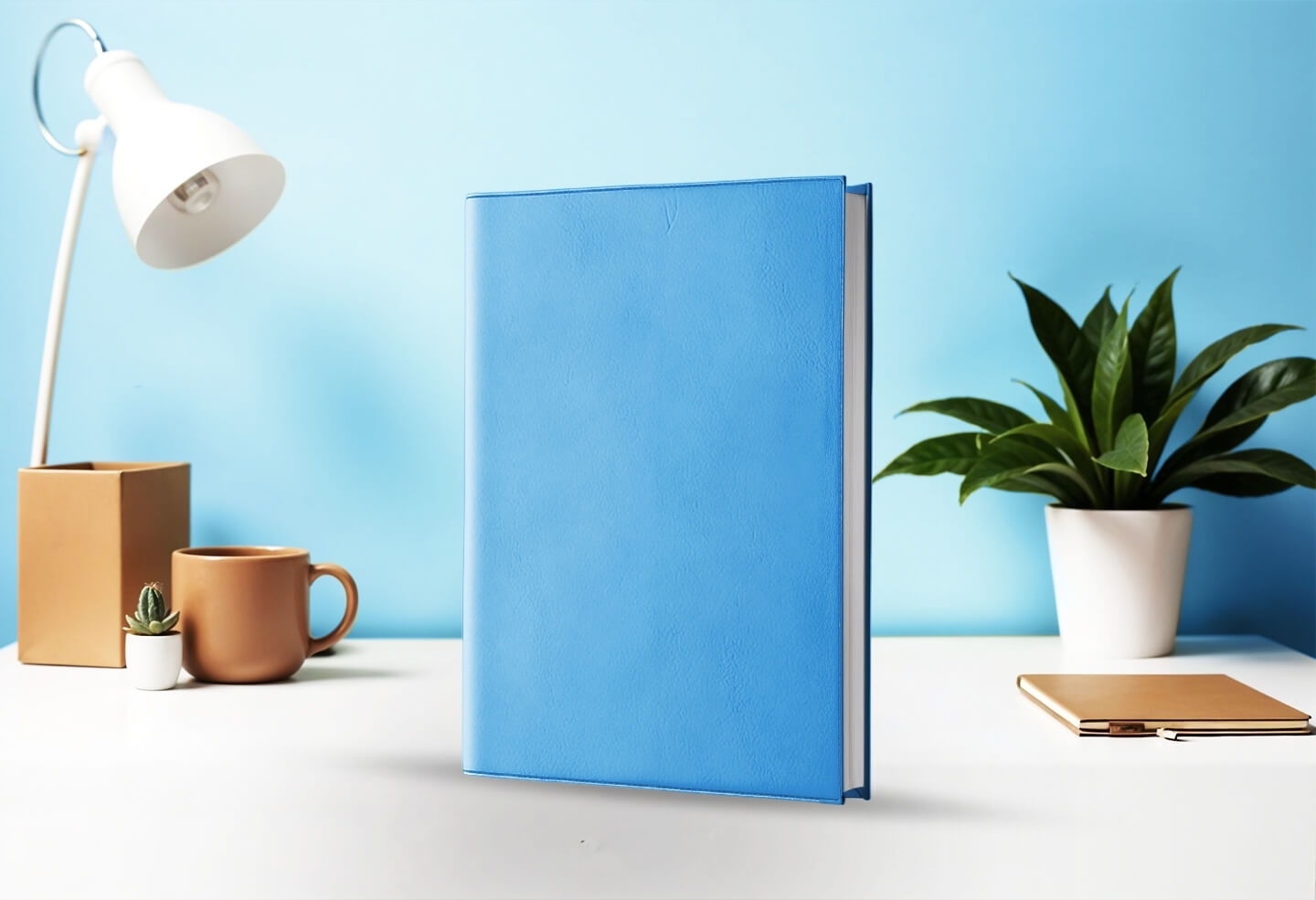 Agenda journalier infirmière libérale bleu azur 2027 — présentation couverture