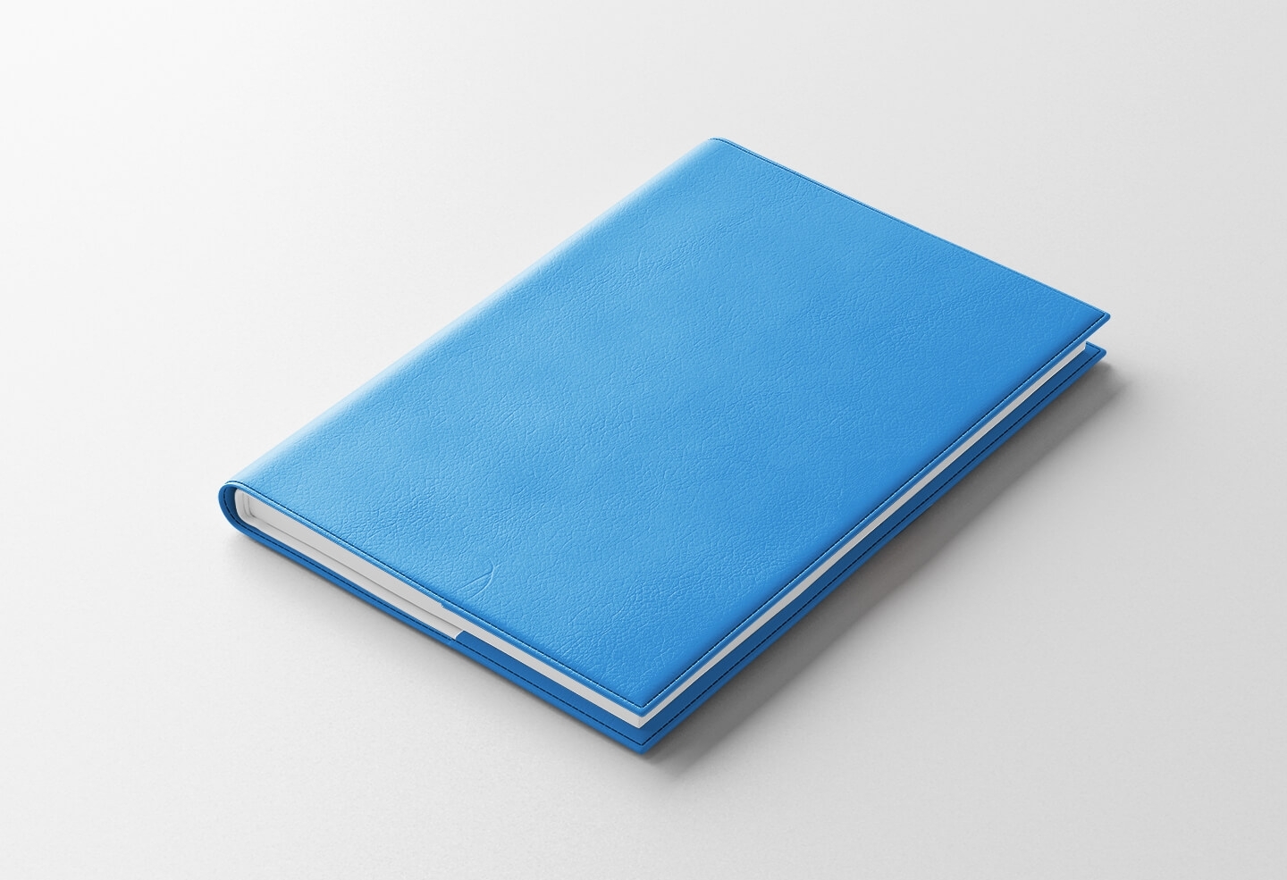 Agenda IDEL journalier bleu azur 2027 — finition WIRO métallique blanche