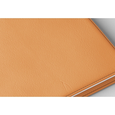 Détail texture simili cuir couverture agenda infirmière pêche 2027