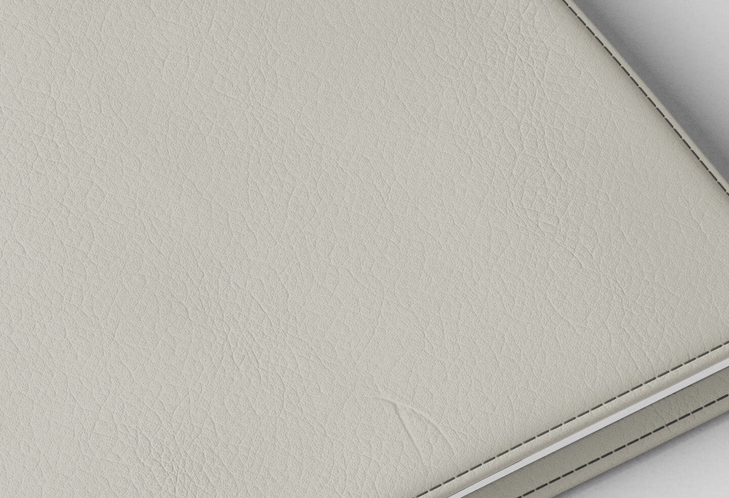 Détail texture simili cuir couverture agenda infirmière gris souris 2027