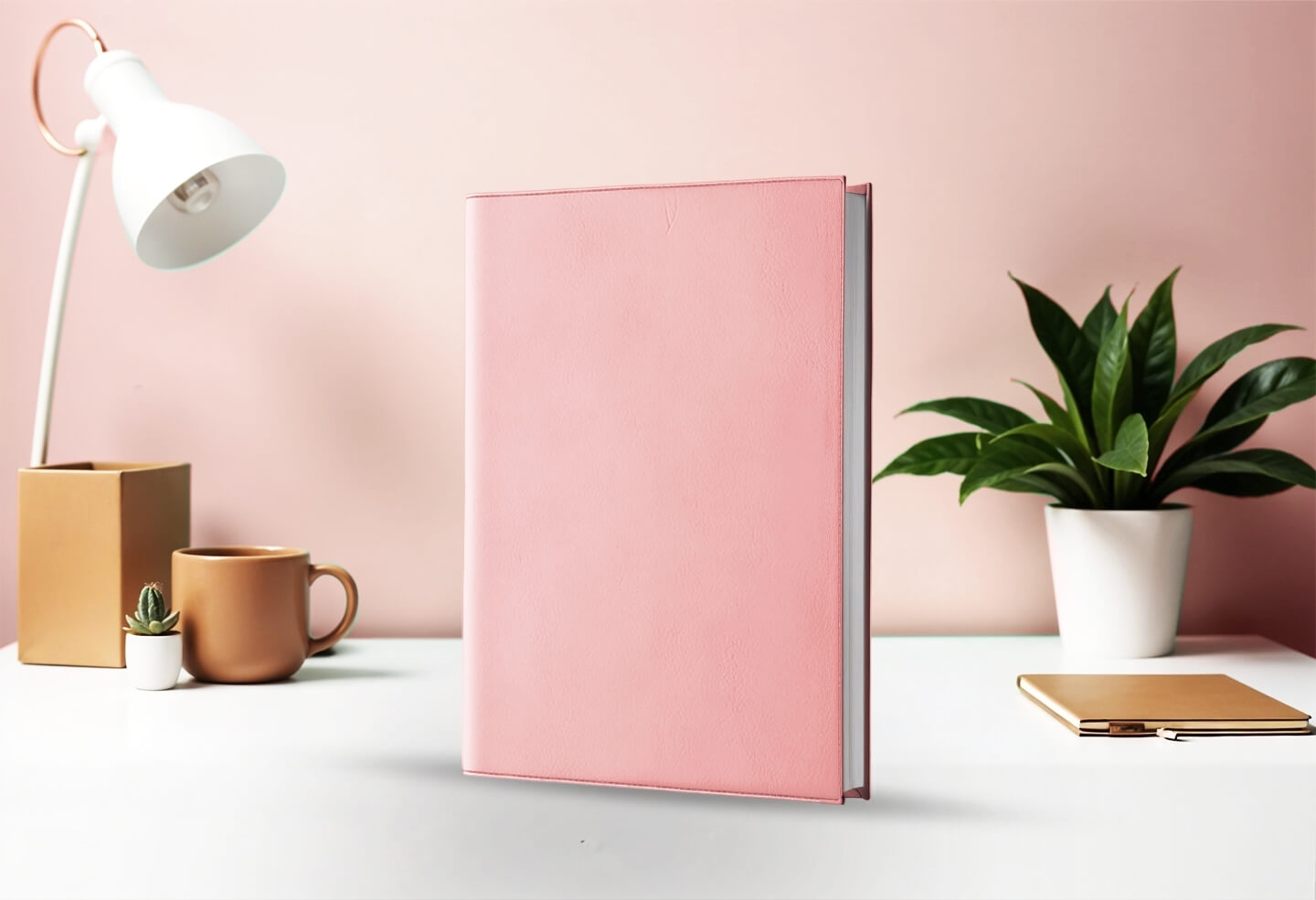 Agenda semainier infirmière libérale rose pastel 2027 — présentation couverture