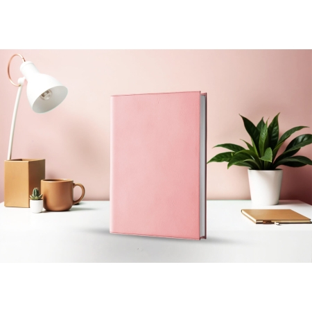 Agenda semainier infirmière libérale rose pastel 2027 — présentation couverture