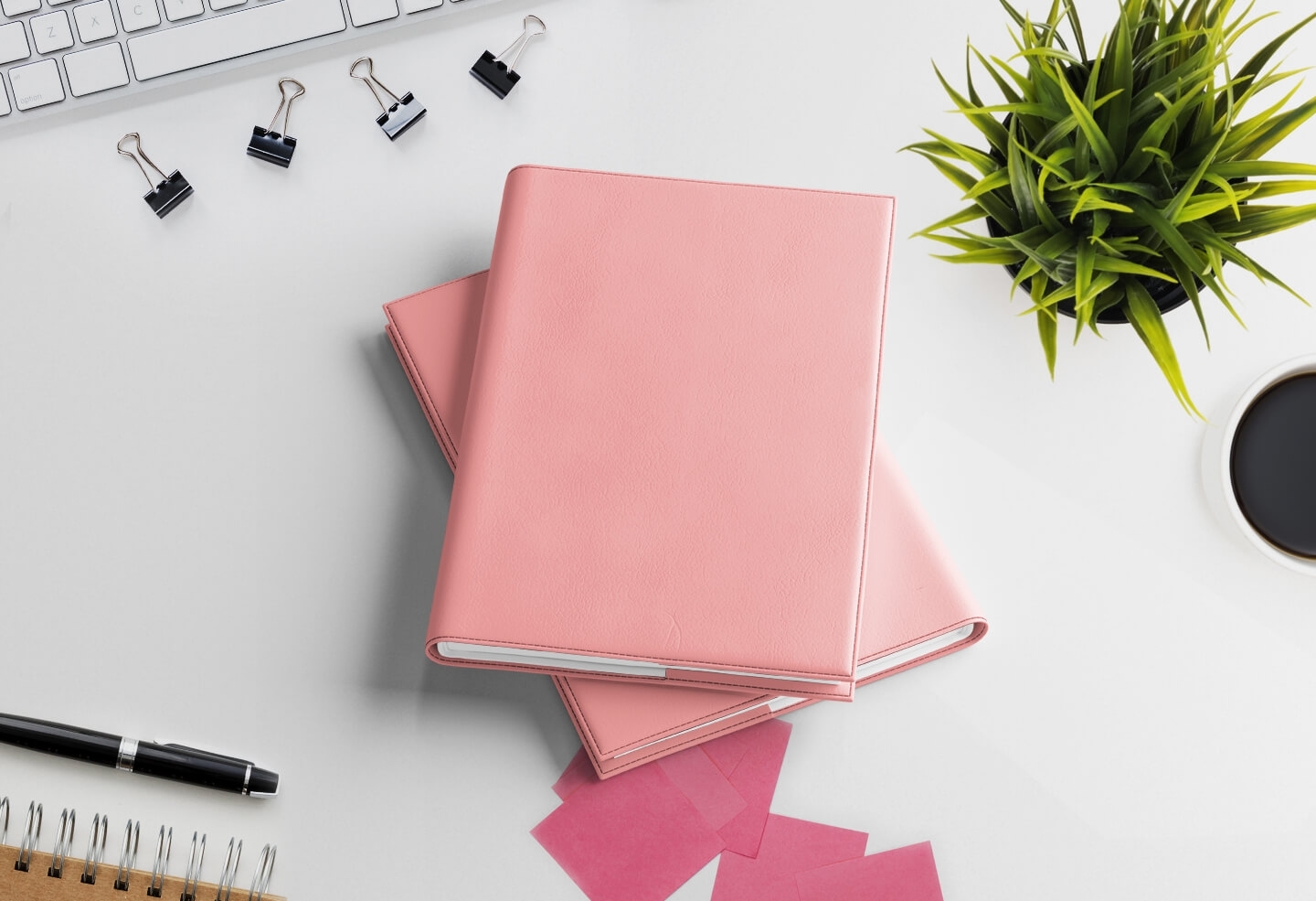 Agenda semainier IDEL rose pastel 2027 — 1 volume annuel