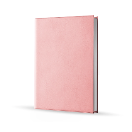 Agenda infirmière semainier rose pastel 2027 — vue de face couverture simili cuir