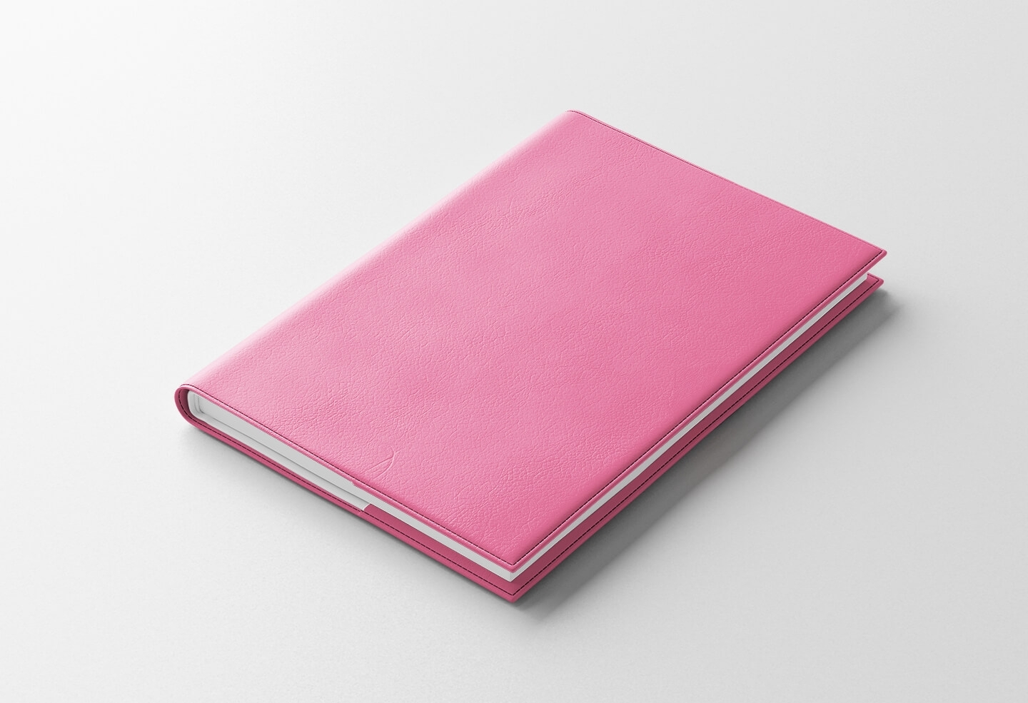 Agenda IDEL semainier rose flamingo 2027 — finition WIRO métallique blanche