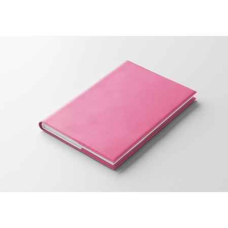 Agenda IDEL semainier rose flamingo 2027 — finition WIRO métallique blanche