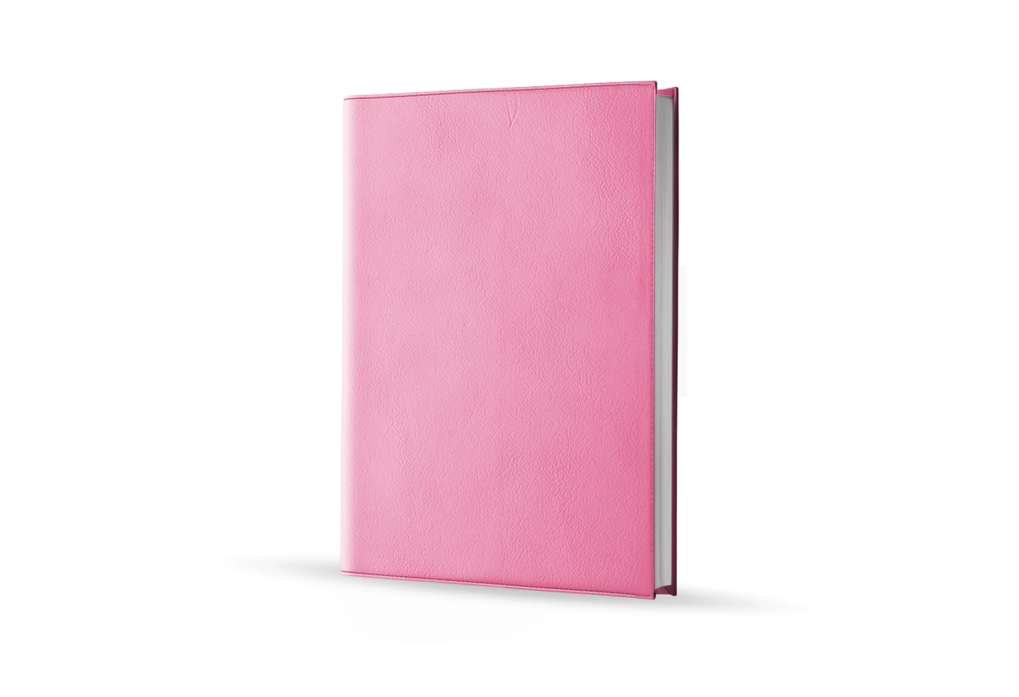Agenda infirmière semainier rose flamingo 2027 — vue de face couverture simili cuir