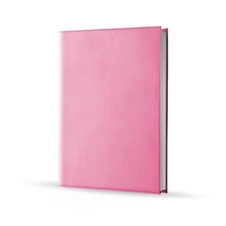 Agenda infirmière semainier rose flamingo 2027 — vue de face couverture simili cuir