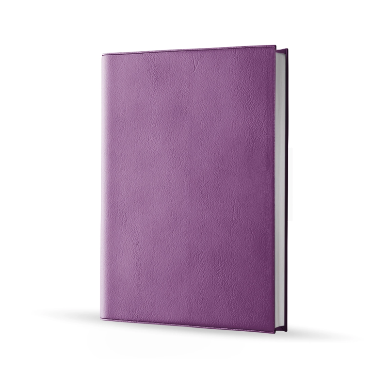 Agenda infirmière semainier violet 2027 — vue de face couverture simili cuir