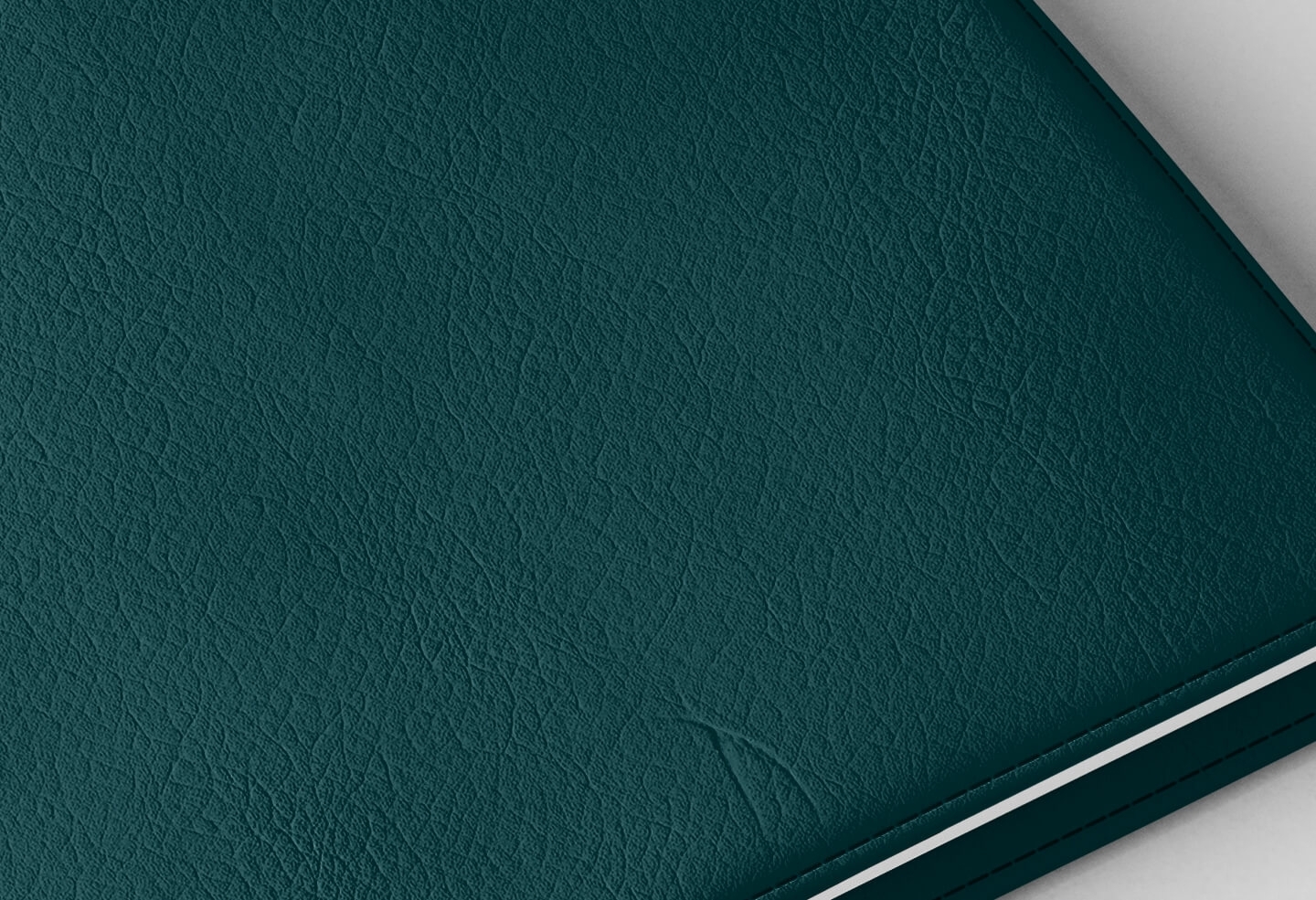 Détail texture simili cuir couverture agenda infirmière vert pétrole 2027