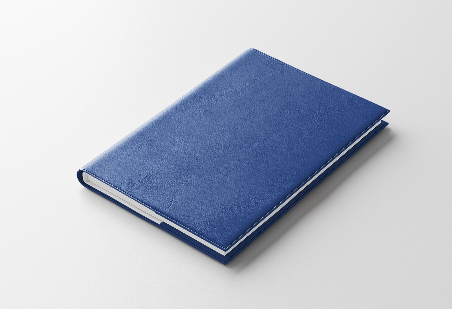 Agenda IDEL semainier bleu ardoise 2027 — finition WIRO métallique blanche